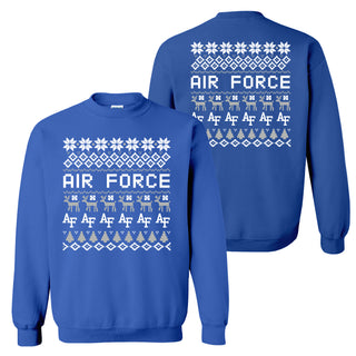 Air Force Academy Ugly Holiday Sweater Crewneck - Royal