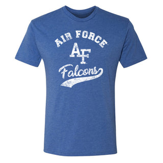 Air Force Academy Falcons Retro Script Premium Triblend T-Shirt - Vintage Royal