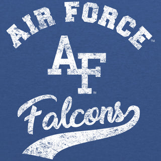 Air Force Academy Falcons Retro Script Premium Triblend T-Shirt - Vintage Royal