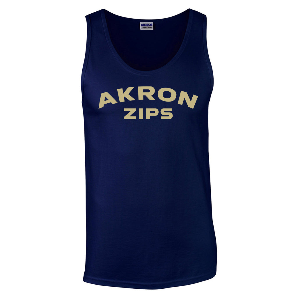 Akron Zips Arch Logo Tank Top - Navy – Underground Printing