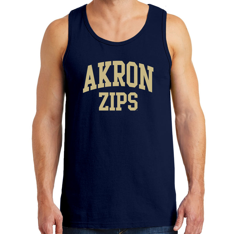 Akron Zips Arch Logo Tank Top - Navy