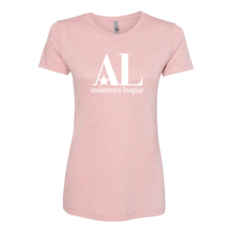 Assistance League Logo Womens Triblend T-Shirt - Desert Pink