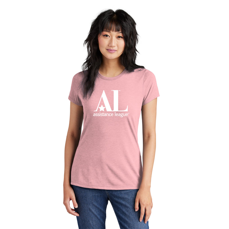 Assistance League Logo Womens Triblend T-Shirt - Desert Pink