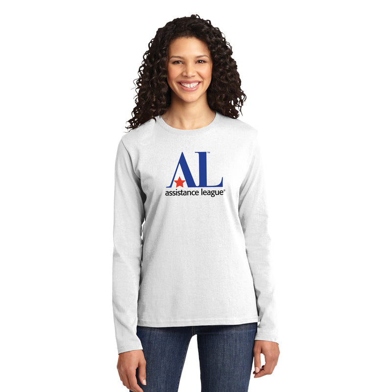 Assistance League Logo Womens Long Sleeve - White
