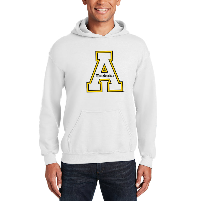 Appalachian State University Mountaineers Primary Logo Cotton Hoodie - White