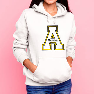 Appalachian State University Mountaineers Primary Logo Cotton Hoodie - White