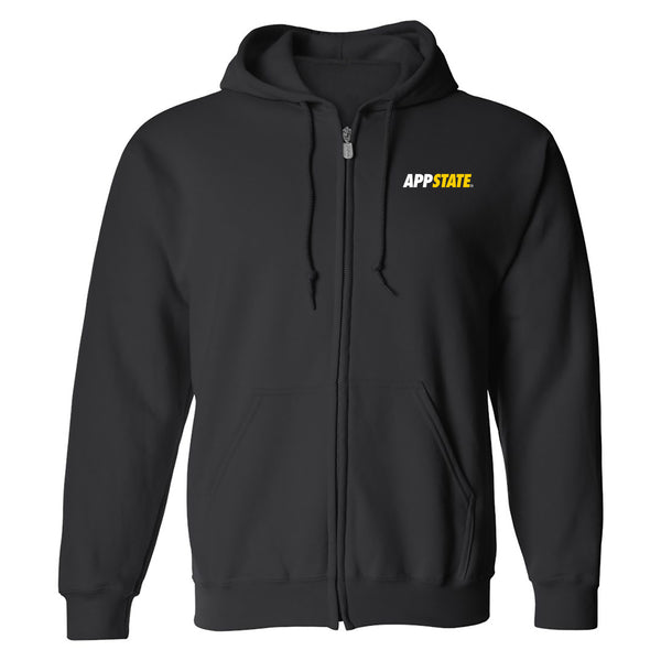 App State Primary Logo LC Zip Hoodie - Black – Underground Printing