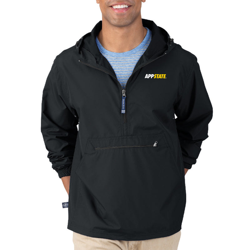 App State Primary Logo LC Packable Pullover - Black