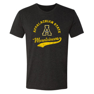 Appalachian State Mountaineers Retro Script Premium Triblend T-Shirt - Vintage Black