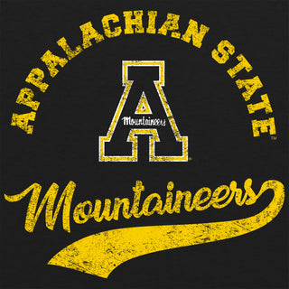 Appalachian State Mountaineers Retro Script Premium Triblend T-Shirt - Vintage Black