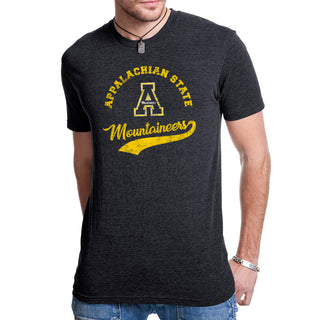 Appalachian State Mountaineers Retro Script Premium Triblend T-Shirt - Vintage Black