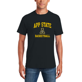 App State Arch Logo Basketball T-Shirt - Black