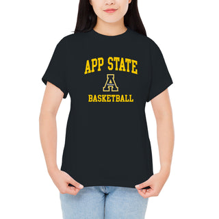 App State Arch Logo Basketball T-Shirt - Black
