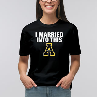Appalachian State Mountaineers I Married Into This T-Shirt - Black