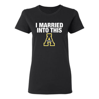 Appalachian State Mountaineers I Married Into This Women's T-Shirt - Black