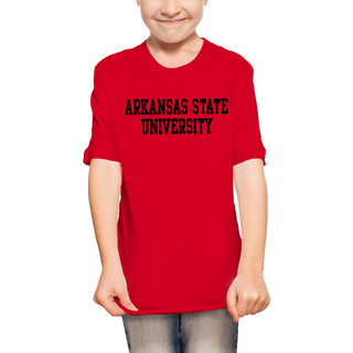 Arkansas State Basic Block Youth T-Shirt - Red