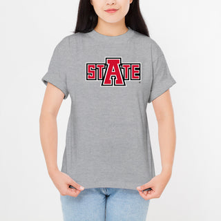 Arkansas State Secondary Logo T-Shirt - Sport Grey