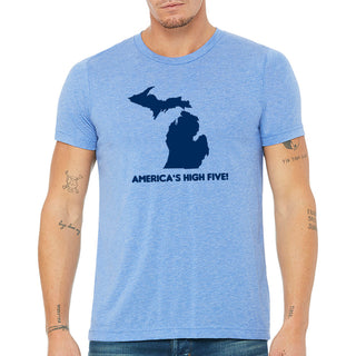 Americas High Five Triblend T-Shirt - Blue Triblend