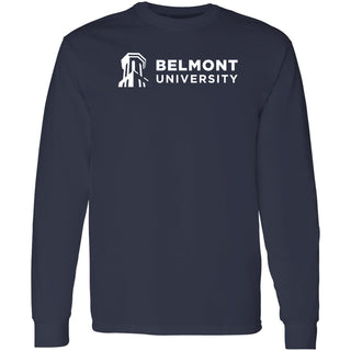 Belmont University Bruins Institutional Logo Cotton Long Sleeve T Shirt - Navy