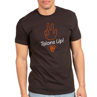 BGSU Talon Fingers Premium Cotton T-Shirt - Dark Chocolate