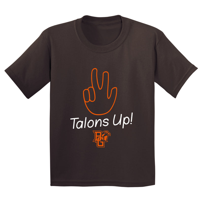 BGSU Talon Fingers Youth T-Shirt - Dark Chocolate