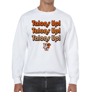 BGSU Talons Up Repeat Crewneck Sweatshirt - White