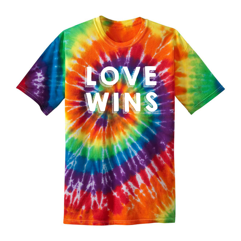Love Wins Tie Dye Tee - Rainbow