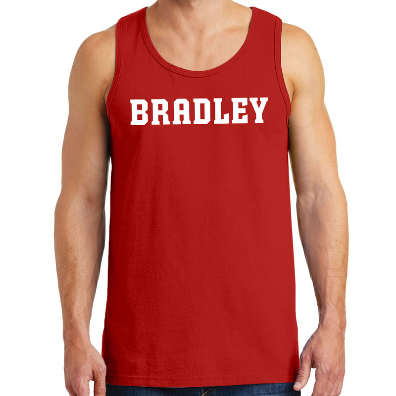 Bradley University Braves Basic Block Heavy Cotton Tank Top - Red