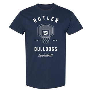 Butler University Bulldogs Basketball Net Short Sleeve T Shirt - Navy