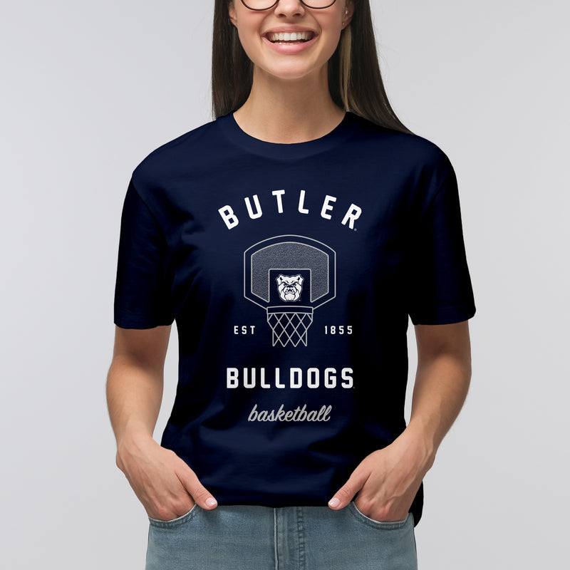 Butler University Bulldogs Basketball Net Short Sleeve T Shirt - Navy