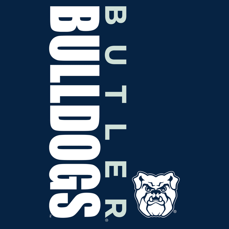 Butler University Bulldogs Vertical Block Left Chest Zip Hoodie - Navy