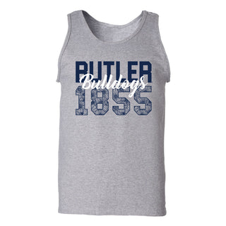 Flower Power Butler Bulldogs Heavy Cotton Tank Top - Sport Grey