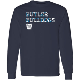 Butler University Bulldogs Patchwork Long Sleeve T-Shirt - Navy
