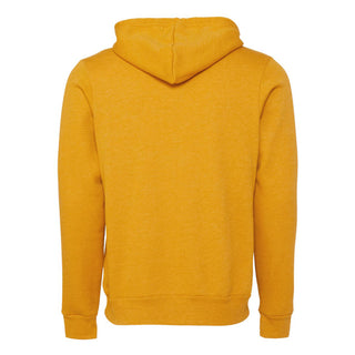 Iowa Arch Logo Football Sponge Fleece Hoodie - Heather Mustard