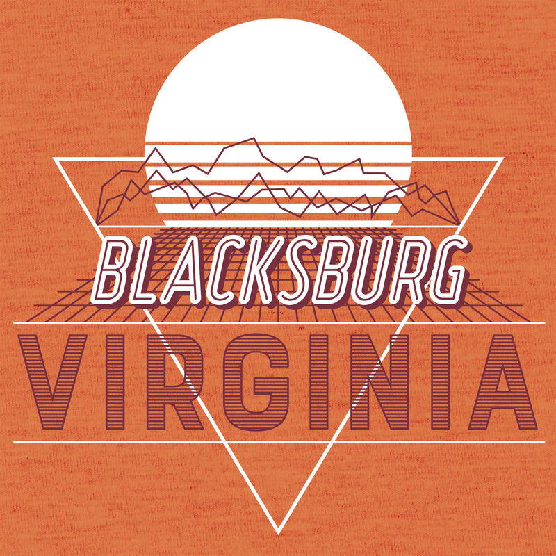 Blacksburg Vaporwave Youth Triblend T-Shirt - Orange Triblend