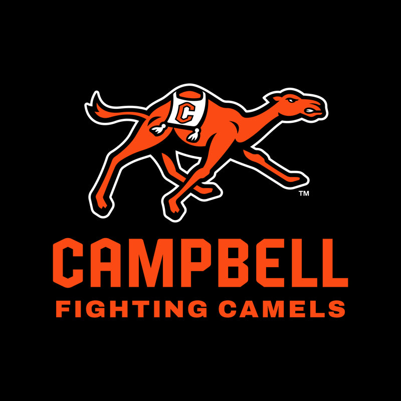 Campbell University Fighting Camels Primary Logo Heavy Cotton Blend Hoodie - Black