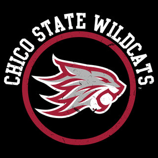 Chico State Wildcats Distressed Circle Logo T-Shirt - Black