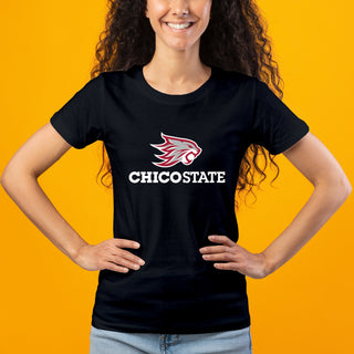 Chico State Wildcats Primary Logo Women's T-Shirt - Black