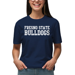 Fresno State Bulldogs Basic Block T-Shirt - Navy