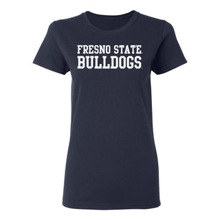 Fresno State Bulldogs Basic Block Women's T-Shirt - Navy