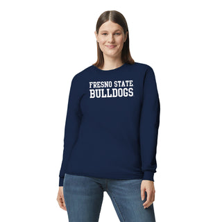 Fresno State Bulldogs Basic Block Long Sleeve T-Shirt - Navy