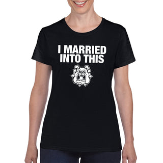 Fresno State Bulldogs I Married Into This Women's T-Shirt - Navy