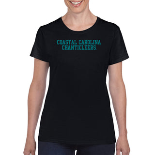 Coastal Carolina Chanticleers Basic Block Women's T-Shirt - Black