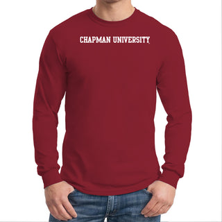 Chapman University Panthers Basic Block Long Sleeve T-Shirt - Cardinal