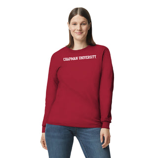 Chapman University Panthers Basic Block Long Sleeve T-Shirt - Cardinal