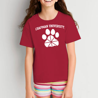 Chapman University Panthers Arch Logo Youth T-Shirt - Cardinal