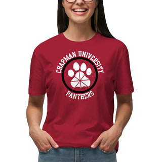 Chapman University Panthers Distressed Circle Logo T-Shirt - Cardinal