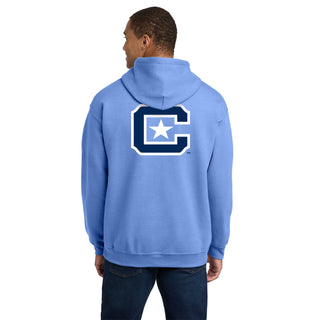 The Citadel Front Back Print Hoodie - C Blue
