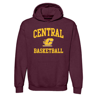 Central Michigan Arch Logo Basketball Hoodie - Maroon