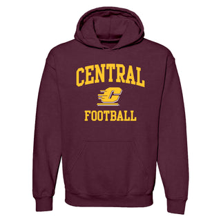 Central Michigan Arch Logo Football Hoodie - Maroon